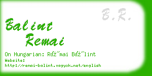 balint remai business card